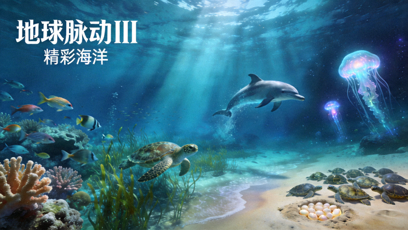 纪录片《地球脉动III》精彩画面，展示海洋生物多样性